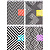 Блокнот на гребне А6 40 л. клетка Prof-Press Черно-белые узоры, мелованный картон, ассорти, Б40-0255 